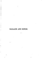 Cover of: Ballads and songs