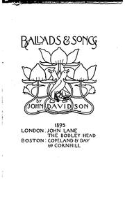 Cover of: Ballads & songs