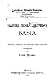 Cover of: Basia. by Janus Secundus