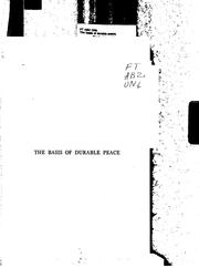 Cover of: The basis of durable peace by Nicholas Murray Butler