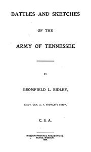 Cover of: Battles and sketches of the Army of Tennessee.