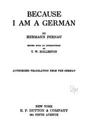 Because I am a German by Hermann Fernau