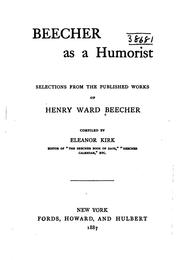 Cover of: Beecher as a humorist
