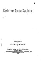 Cover of: Beethoven's Neunte Symphonie: eine Analyse