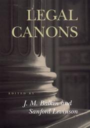 Cover of: Legal Canons by 