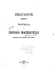 Cover of: Belfalgor arcidiavolo by Niccolò Machiavelli