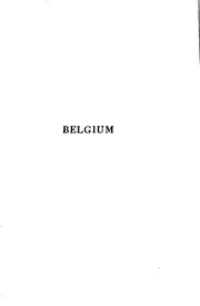 Cover of: Belgium by Brand Whitlock