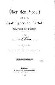 Cover of: Über den mossit und über das krystallsystem des tantalit...