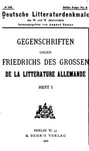 Cover of: Über die deutsche Sprache und Litteratur (1781)