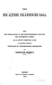 Cover of: Über die ältere isländische Saga ... by Theodor Möbius