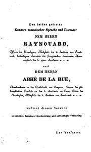 Cover of: Über die neuesten Leistungen der Franzosen für die Herausgabe ihrer National-Heldengedichte, insbesondere aus dem fränkisch-karolingischen Sagenkreise by Ferdinand Joseph Wolf