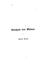Cover of: Bernhard von Weimar.
