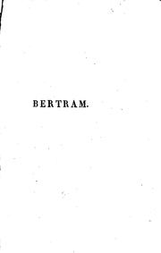 Cover of: Bertram by Charles Robert Maturin