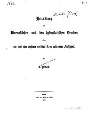 Betrachtung der Niveauflächen und des Hydrostatischen druckes einer um zwei oder mehrere vertikale Axen rotirenden Flüssigkeit by Karl Wilhelm Heinrich Eberhard