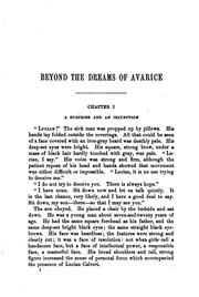 Cover of: Beyond the dreams of avarice by Walter Besant