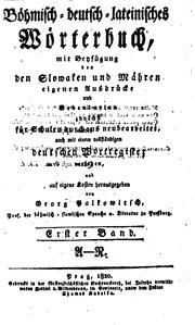 Cover of: Böhmisch-deutsch-lateinisches Wörterbuch by Jiří Palkovič