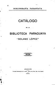Cover of: Bibliografía paraguaya by Asunción.