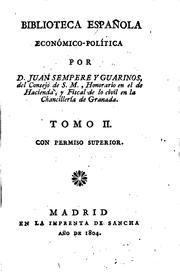 Cover of: Biblioteca española ecónomico-política by Juan Sempere y Guarinos