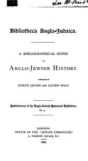 Biblioteca anglo-judaica by Joseph Jacobs