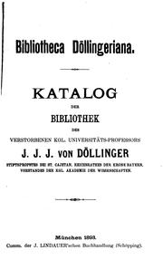 Cover of: Bibliotheca Döllingeriana.