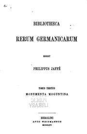 Cover of: Bibliotheca rerum germanicarum.