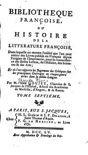 Cover of: Bibliotheque française by Claude-Pierre Goujet