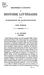 Cover of: Bibliothèque sulpicienne; ou, Histoire littéraire de la Compagnie de Saint-Sulpice