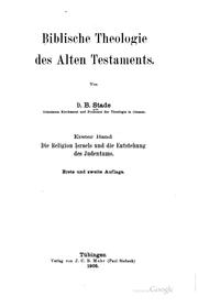 Cover of: Biblische theologie des Alten Testaments.