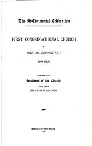 Cover of: The bi-centennial celebration. by Preston, Conn. First Congregational church