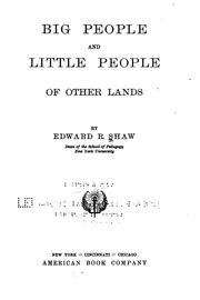Cover of: Big people and little people of other lands