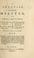 Cover of: A treatise concerning the militia in four sections. I. Of the militia in general. II. Of the Roman militia. III. The proper plan of a militia, for this country. IV. Observations upon this plan