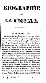 Cover of: Biographie de la Moselle by Émile Auguste Nicolas Jules Bégin