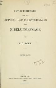 Cover of: Untersuchungen über den Ursprung und die Entwicklung der Nibelungensage.