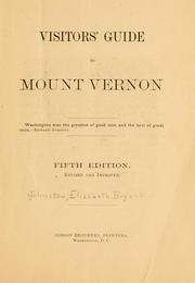 Cover of: Visitors' guide to Mount Vernon ...