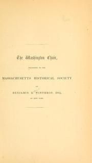 Cover of: The Washington chair by Massachusetts historical society, Boston