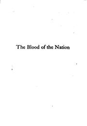Cover of: blood of the nation | David Starr Jordan