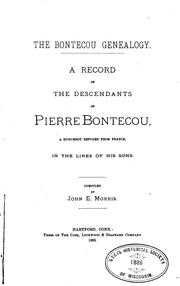 Cover of: The Bontecou genealogy. by John Emery Morris
