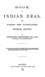 Cover of: Book of Indian eras by Sir Alexander Cunningham