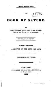 The book of nature by John Mason Good
