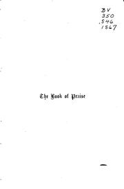 Cover of: book of praise: from the best English hymn writers