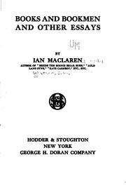 Cover of: Books and bookmen by Ian Maclaren