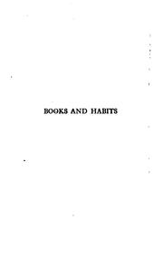 Cover of: Books and habits by Lafcadio Hearn