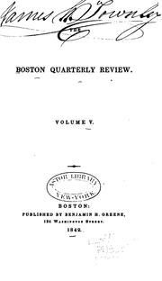 Cover of: The Boston quarterly review.