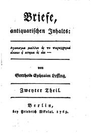 Cover of: Briefe, antiquarischen inhalts ...