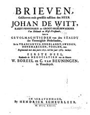 Cover of: Brieven by Johan de Witt