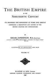 Cover of: The British Empire in the nineteenth century by Edgar Sanderson