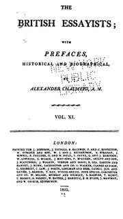 Cover of: The British essayists by with prefaces, historical and biographical, by Alexander Chalmers.