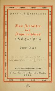 Cover of: Das Zeitalter des Imperialismus, 1884-1914