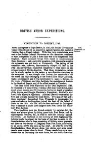 Cover of: British minor expeditions.: 1746 to 1814.