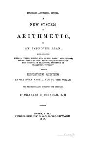 Cover of: Burnham's arithmetic, revised. by Charles Guilford Burnham